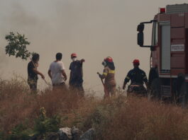 Μεγάλη κινητοποίηση για την πυρκαγιά στον Κουβαρά Αττικής